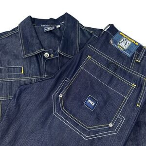 SOUTHPOLE Rare Vintage Glanz Baggy Y2K 90's Deadstock JACKET PANTS SET 32 Large